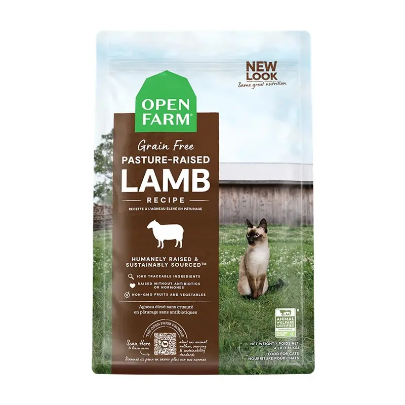 Open Farm Pasture-Raised Lamb Recipe Dry Cat Food  4 lb. Bag