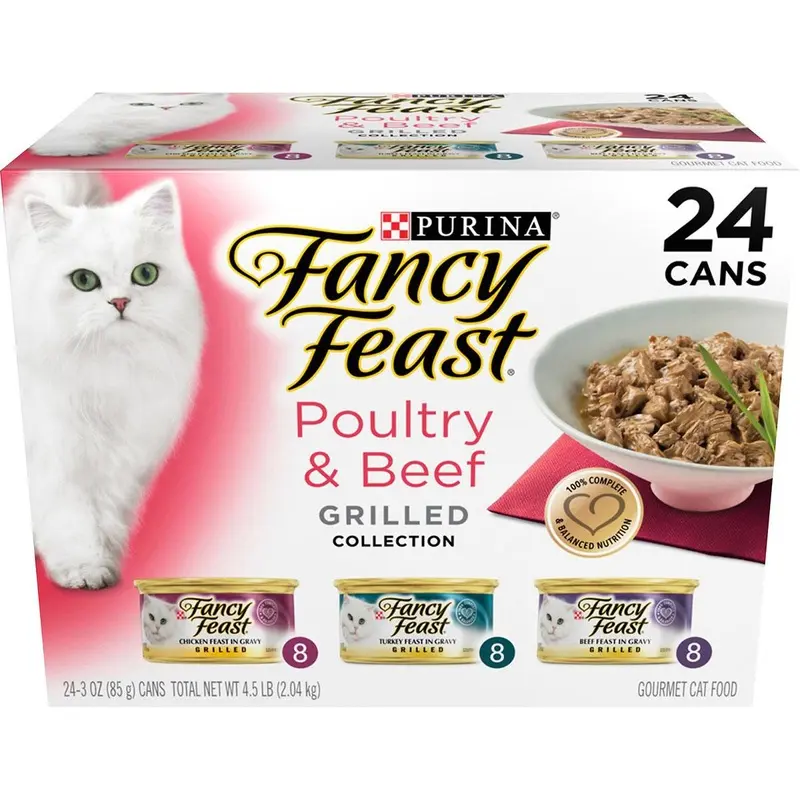 Purina Fancy Feast Grilled Poultry & Beef Canned Cat Food - Variety Pack