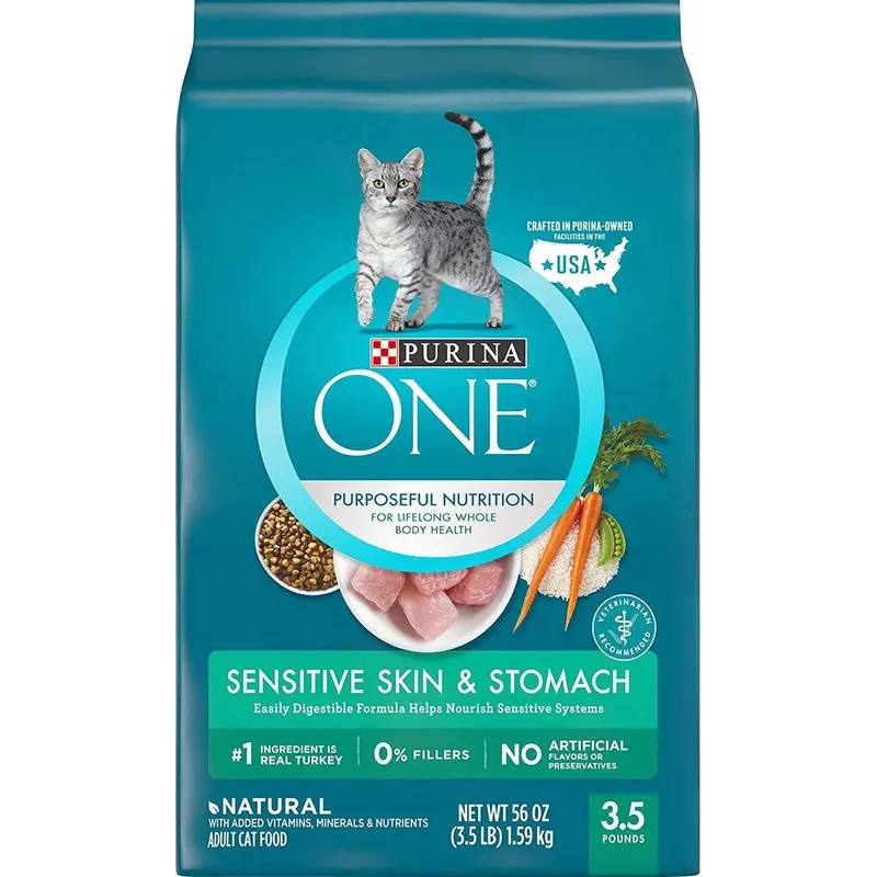 Purina ONE Sensitive Skin & Stomach Dry Cat Food