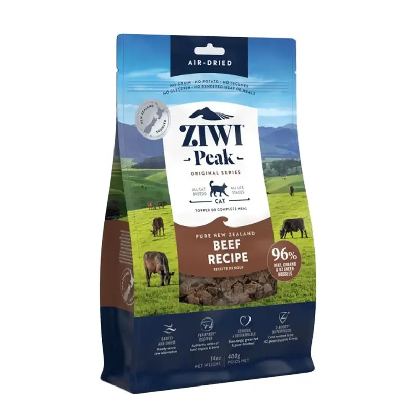 Ziwi Peak Beef Air-Dried Cat Food 14 oz. Bag