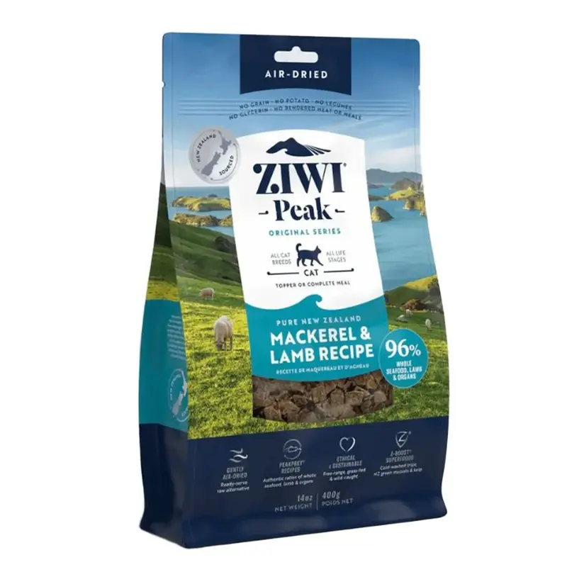 Ziwi Peak Mackerel & Lamb Air-Dried Cat Food 14 oz. Bag