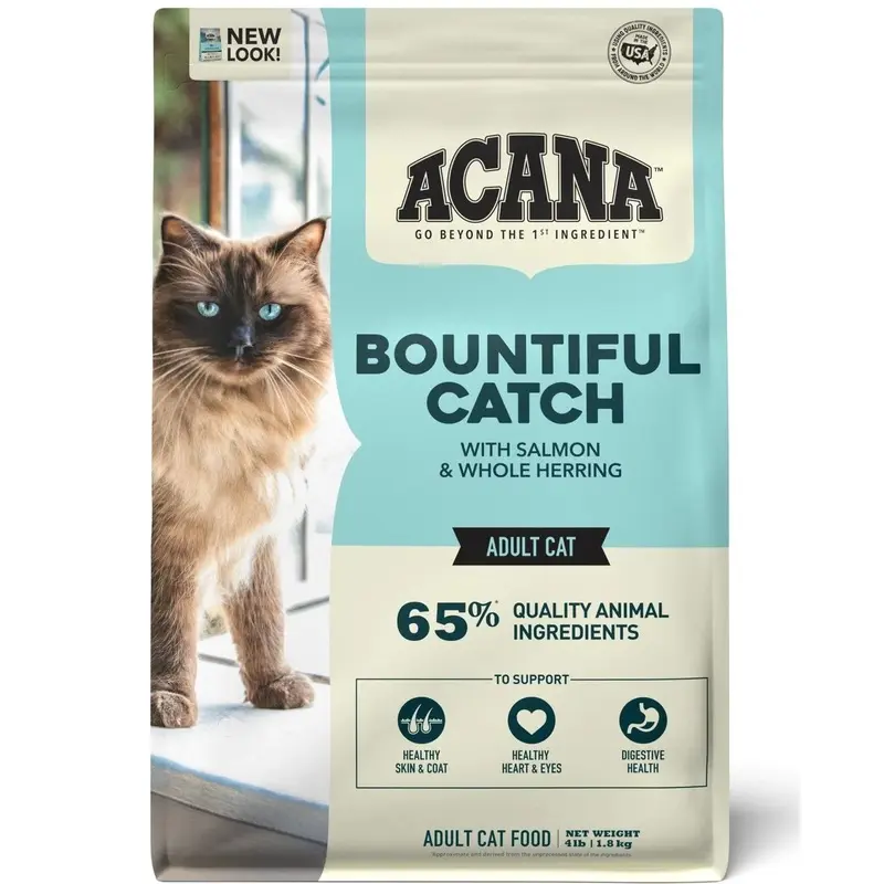 Acana Bountiful Catch Adult Dry Cat Food 4 lb. Bag