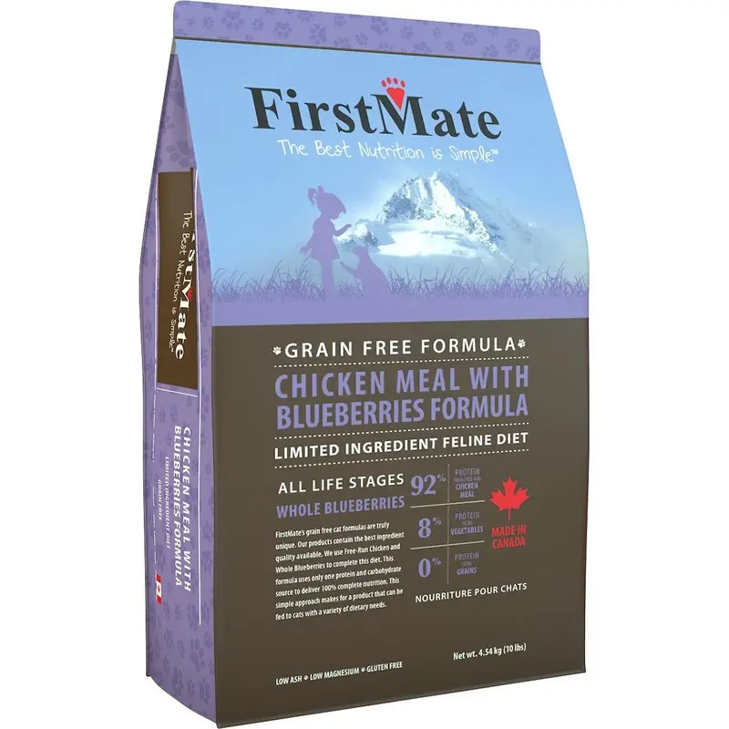 FirstMate Grain-Free Dry Cat Food - Chicken Meal with Blueberries