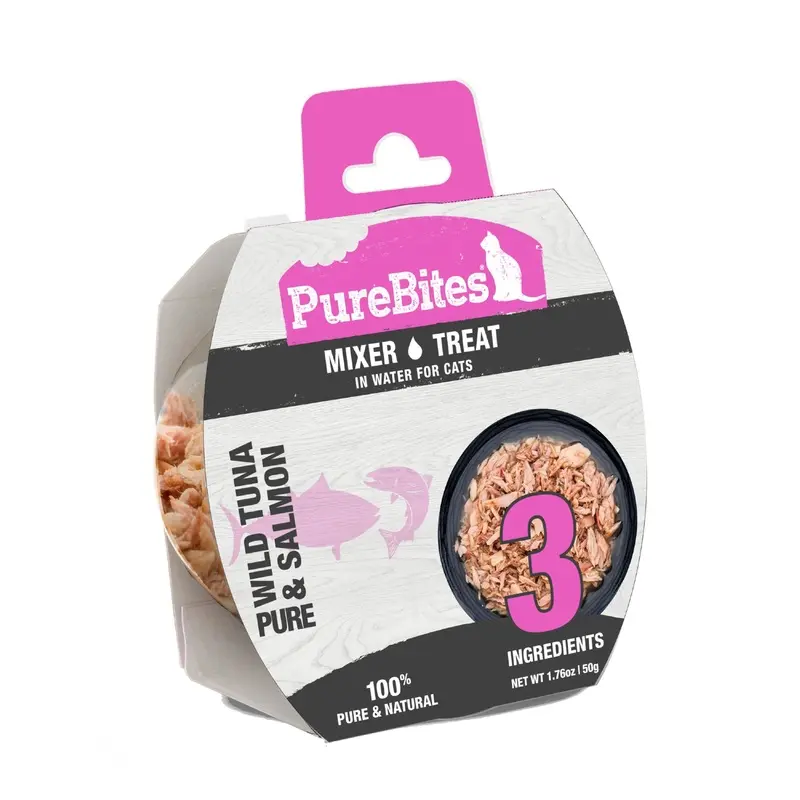 PureBites Mixers Cat Treat Tray - Skipjack Tuna & Wild Alaskan Salmon in Water