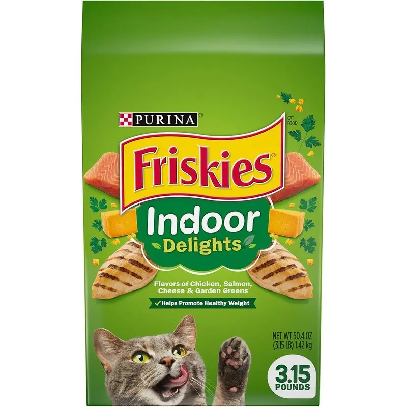 Purina Friskies Indoor Delights Dry Cat Food  3.15 lb. Bag