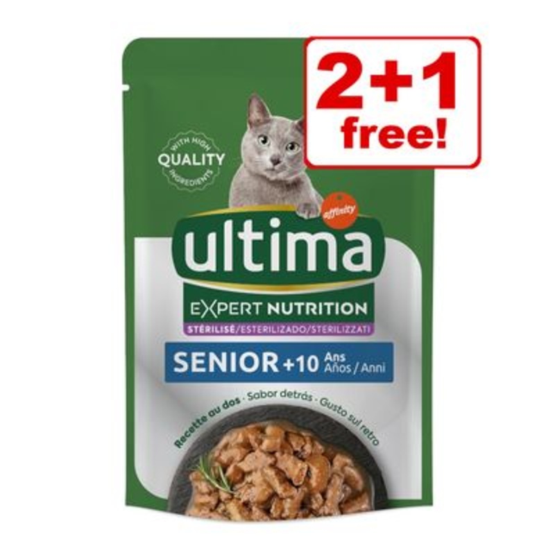 12 x 70g Ultima Cat Expert Nutrition Wet Cat Food - 2 + 1 Free! *