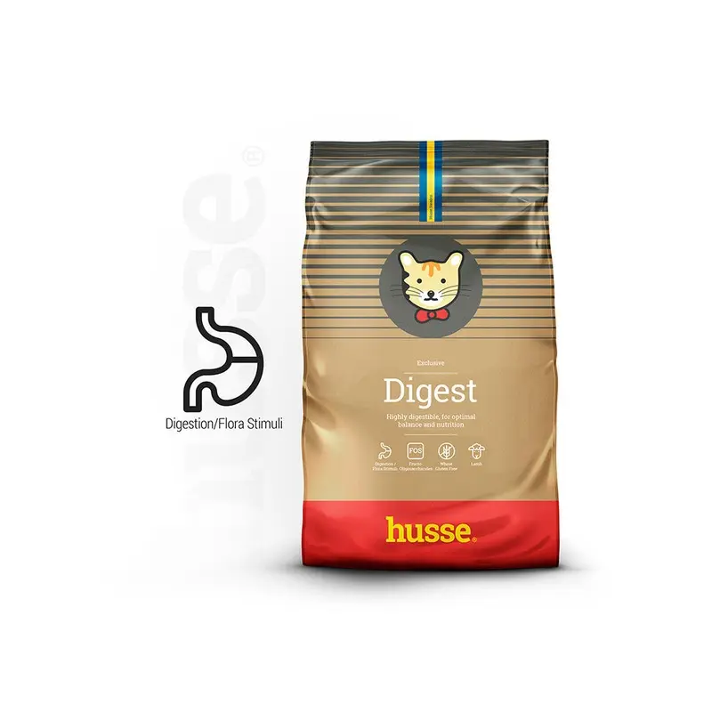 Husse Natural Complete Adult Delicious Dry Cat Food Lamb & Rice Hypoallergenic - Exclusive Digest 7Kg